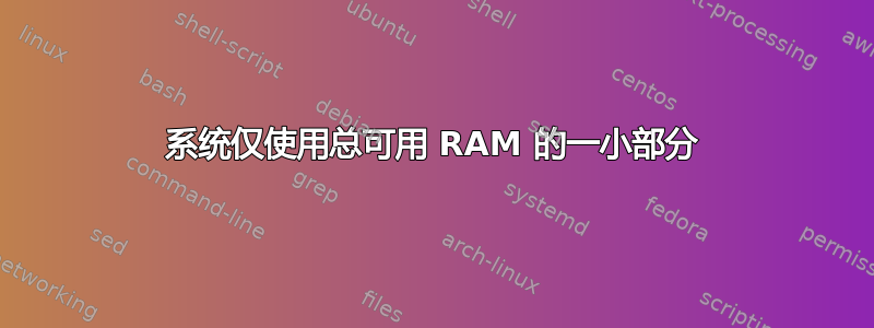 系统仅使用总可用 RAM 的一小部分