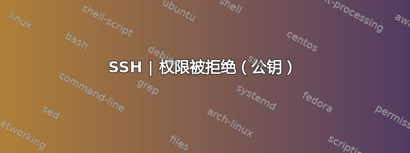 SSH | 权限被拒绝（公钥）