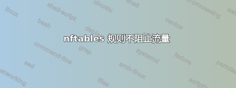 nftables 规则不阻止流量