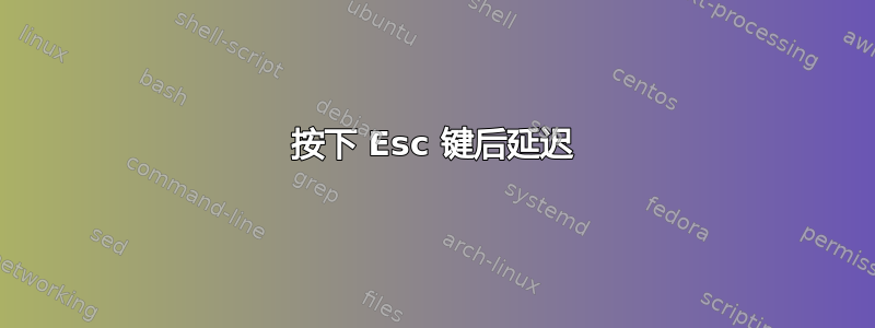 按下 Esc 键后延迟