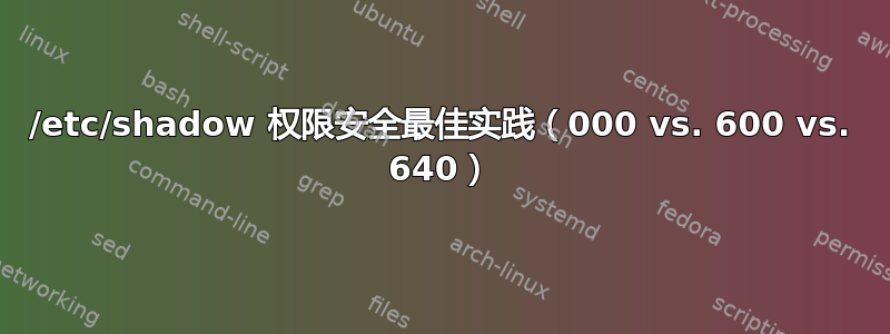 /etc/shadow 权限安全最佳实践（000 vs. 600 vs. 640）