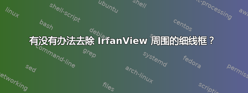 有没有办法去除 IrfanView 周围的细线框？