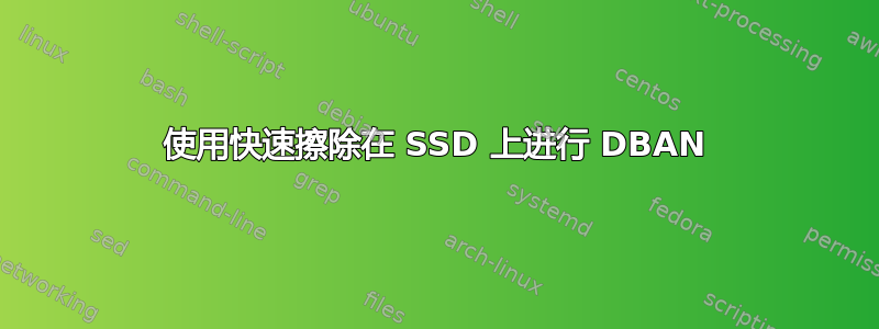 使用快速擦除在 SSD 上进行 DBAN