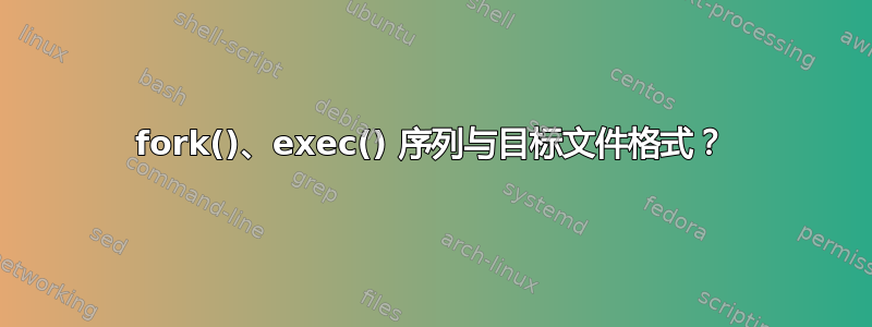 fork()、exec() 序列与目标文件格式？