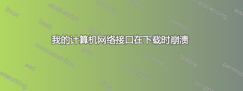 我的计算机网络接口在下载时崩溃