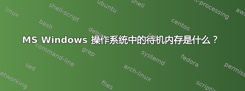 MS Windows 操作系统中的待机内存是什么？