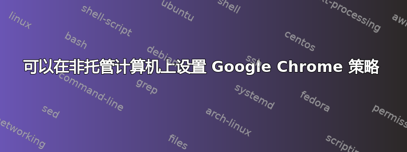 可以在非托管计算机上设置 Google Chrome 策略