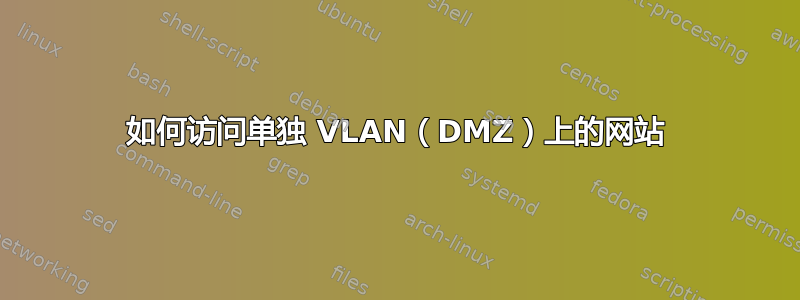 如何访问单独 VLAN（DMZ）上的网站