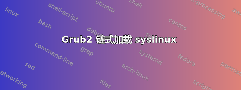 Grub2 链式加载 syslinux