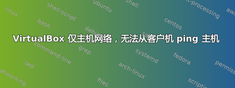 VirtualBox 仅主机网络，无法从客户机 ping 主机