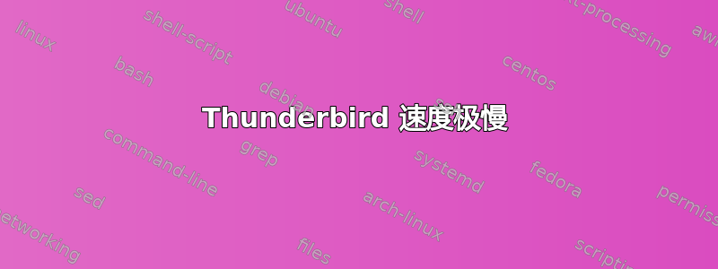 Thunderbird 速度极慢