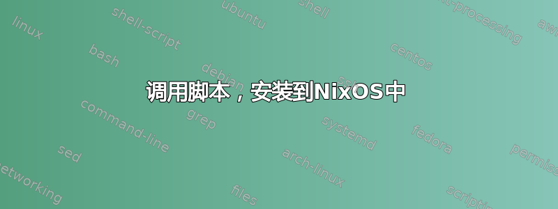 调用脚本，安装到NixOS中