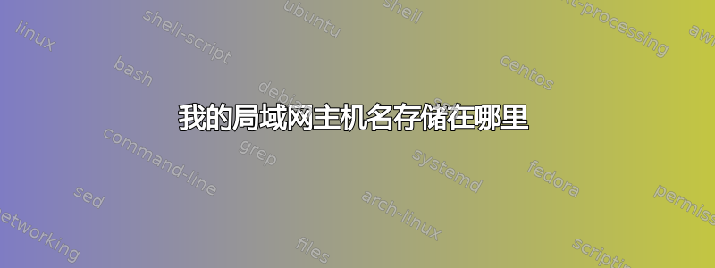 我的局域网主机名存储在哪里