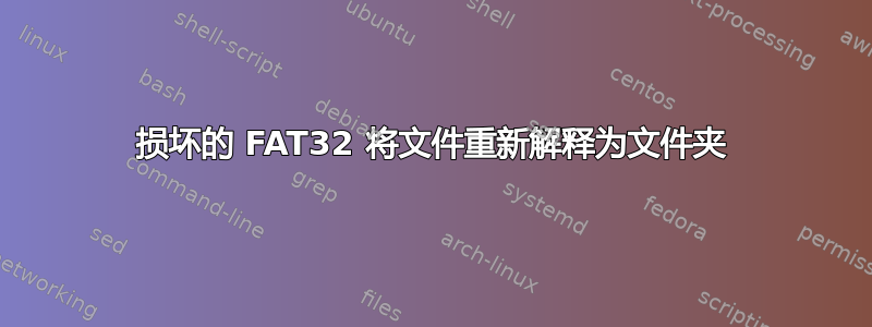 损坏的 FAT32 将文件重新解释为文件夹