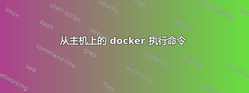 从主机上的 docker 执行命令