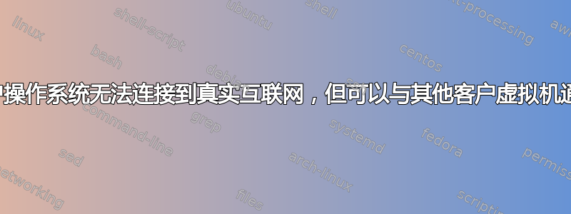 客户操作系统无法连接到真实互联网，但可以与其他客户虚拟机通信