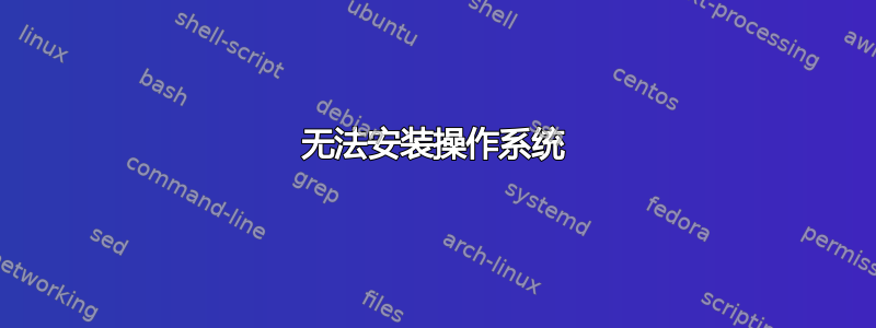 无法安装操作系统