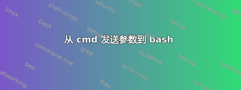 从 cmd 发送参数到 bash