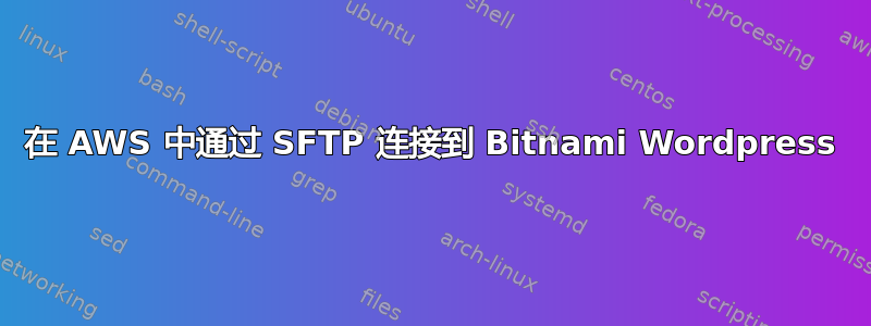 在 AWS 中通过 SFTP 连接到 Bitnami Wordpress