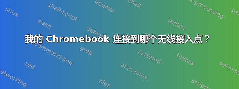 我的 Chromebook 连接到哪个无线接入点？