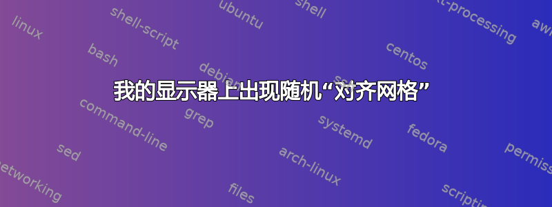 我的显示器上出现随机“对齐网格”