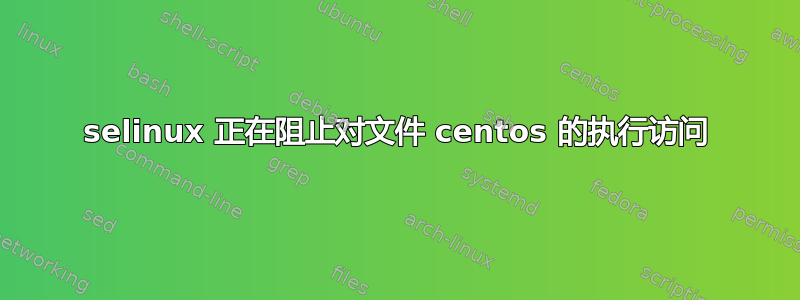 selinux 正在阻止对文件 centos 的执行访问