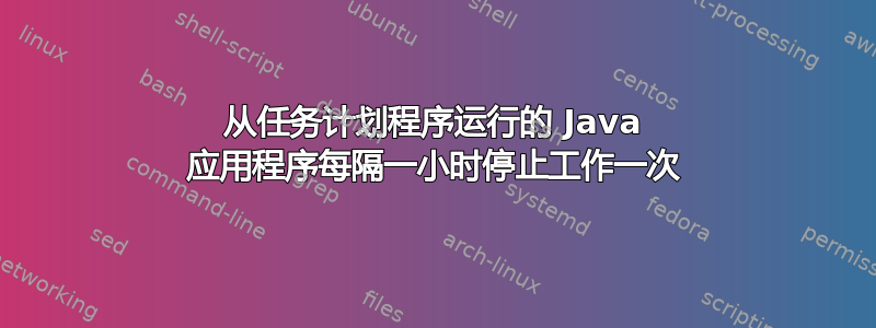 从任务计划程序运行的 Java 应用程序每隔一小时停止工作一次