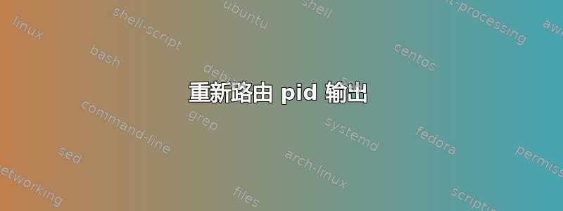 重新路由 pid 输出