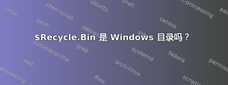 $Recycle.Bin 是 Windows 目录吗？