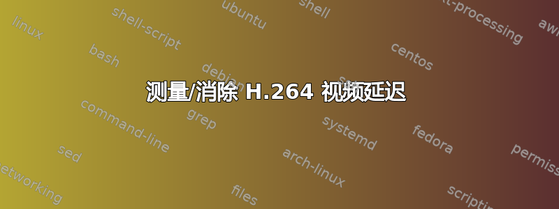 测量/消除 H.264 视频延迟