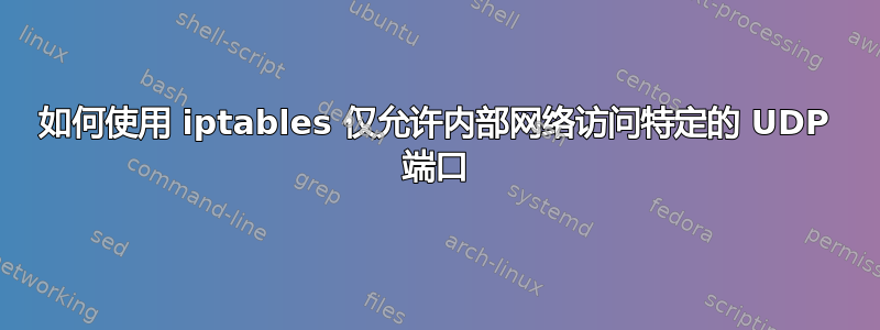 如何使用 iptables 仅允许内部网络访问特定的 UDP 端口