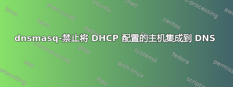 dnsmasq-禁止将 DHCP 配置的主机集成到 DNS