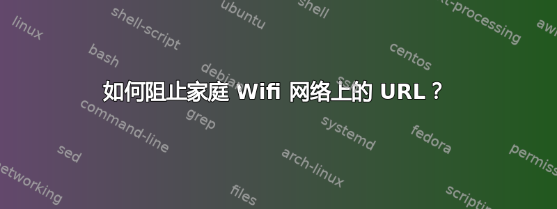 如何阻止家庭 Wifi 网络上的 URL？