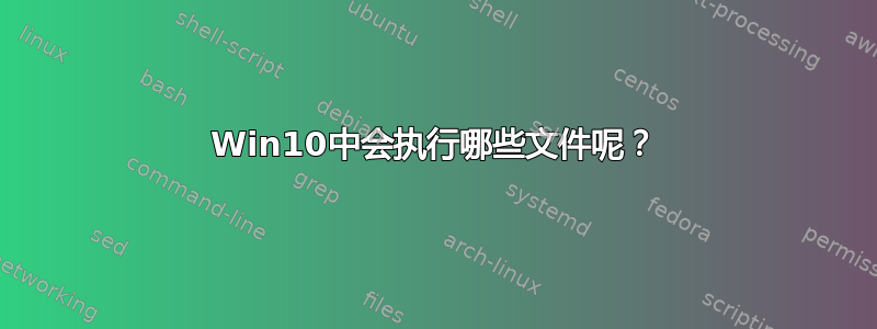 Win10中会执行哪些文件呢？