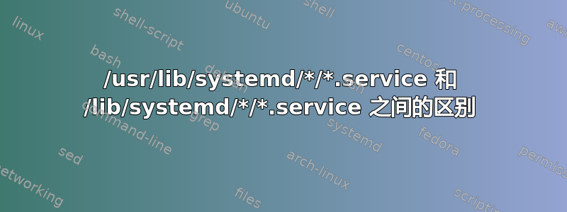 /usr/lib/systemd/*/*.service 和 /lib/systemd/*/*.service 之间的区别