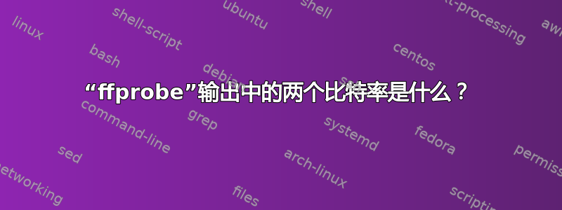 “ffprobe”输出中的两个比特率是什么？