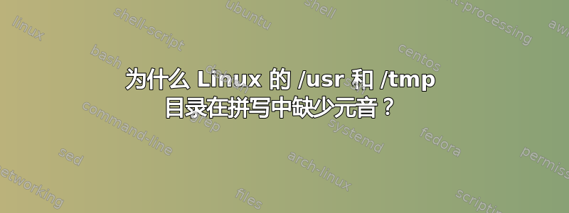 为什么 Linux 的 /usr 和 /tmp 目录在拼写中缺少元音？