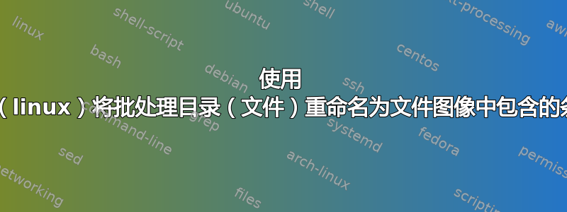 使用 Zbar（linux）将批处理目录（文件）重命名为文件图像中包含的条形码