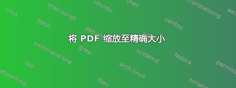 将 PDF 缩放至精确大小