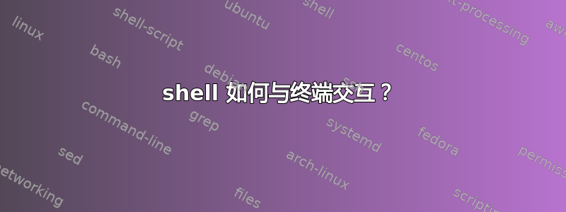 shell 如何与终端交互？