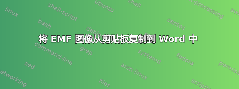 将 EMF 图像从剪贴板复制到 Word 中