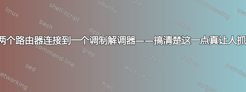 将两个路由器连接到一个调制解调器——搞清楚这一点真让人抓狂