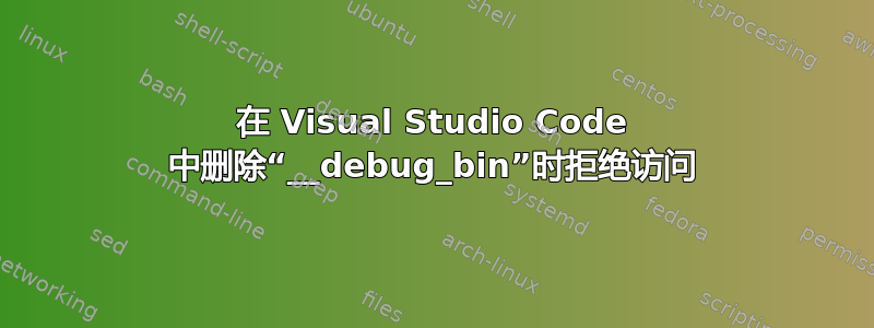 在 Visual Studio Code 中删除“__debug_bin”时拒绝访问