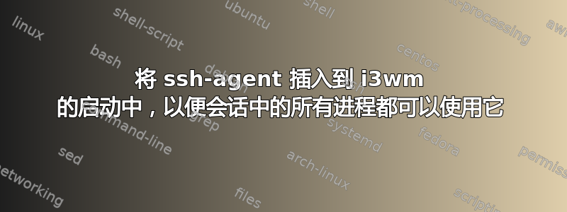 将 ssh-agent 插入到 i3wm 的启动中，以便会话中的所有进程都可以使用它