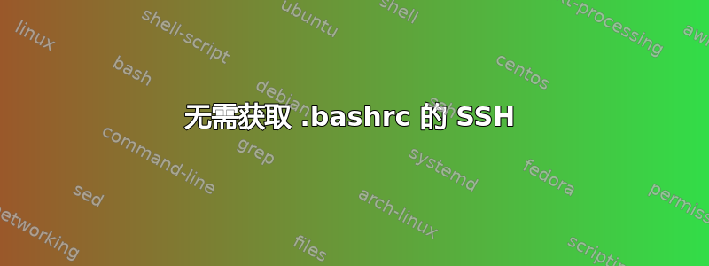 无需获取 .bashrc 的 SSH