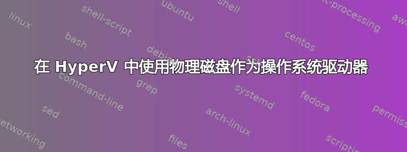 在 HyperV 中使用物理磁盘作为操作系统驱动器