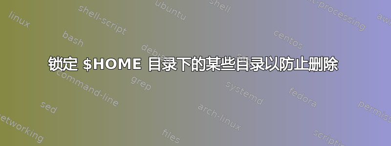 锁定 $HOME 目录下的某些目录以防止删除