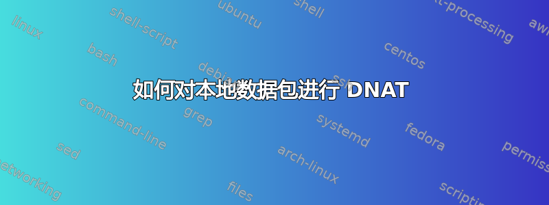 如何对本地数据包进行 DNAT