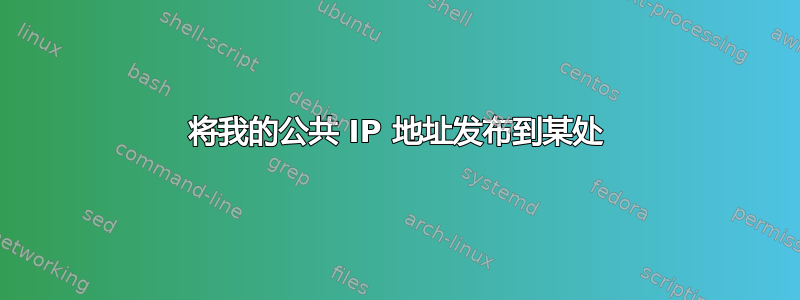 将我的公共 IP 地址发布到某处