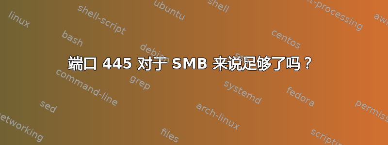 端口 445 对于 SMB 来说足够了吗？